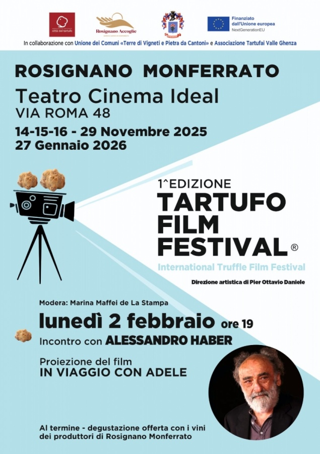 Alessandro Haber con Tartufo Film Festival al Teatro Ideal in Rosignano Monferrato